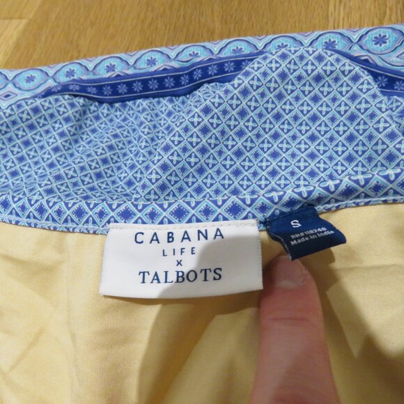 CABANA LIFE X TALBOTS Blue Diamond Blouson Tankini Top Summer Vacation - Size S - Picture 13 of 14
